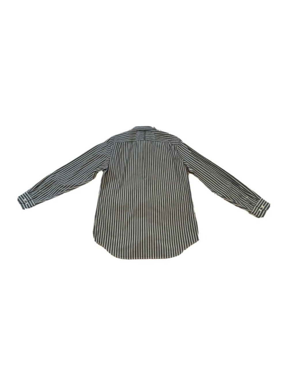 Banana Republic Classic Fit Button Down Shirt Medium Blue Strip Crisp Cotton - Picture 5 of 14